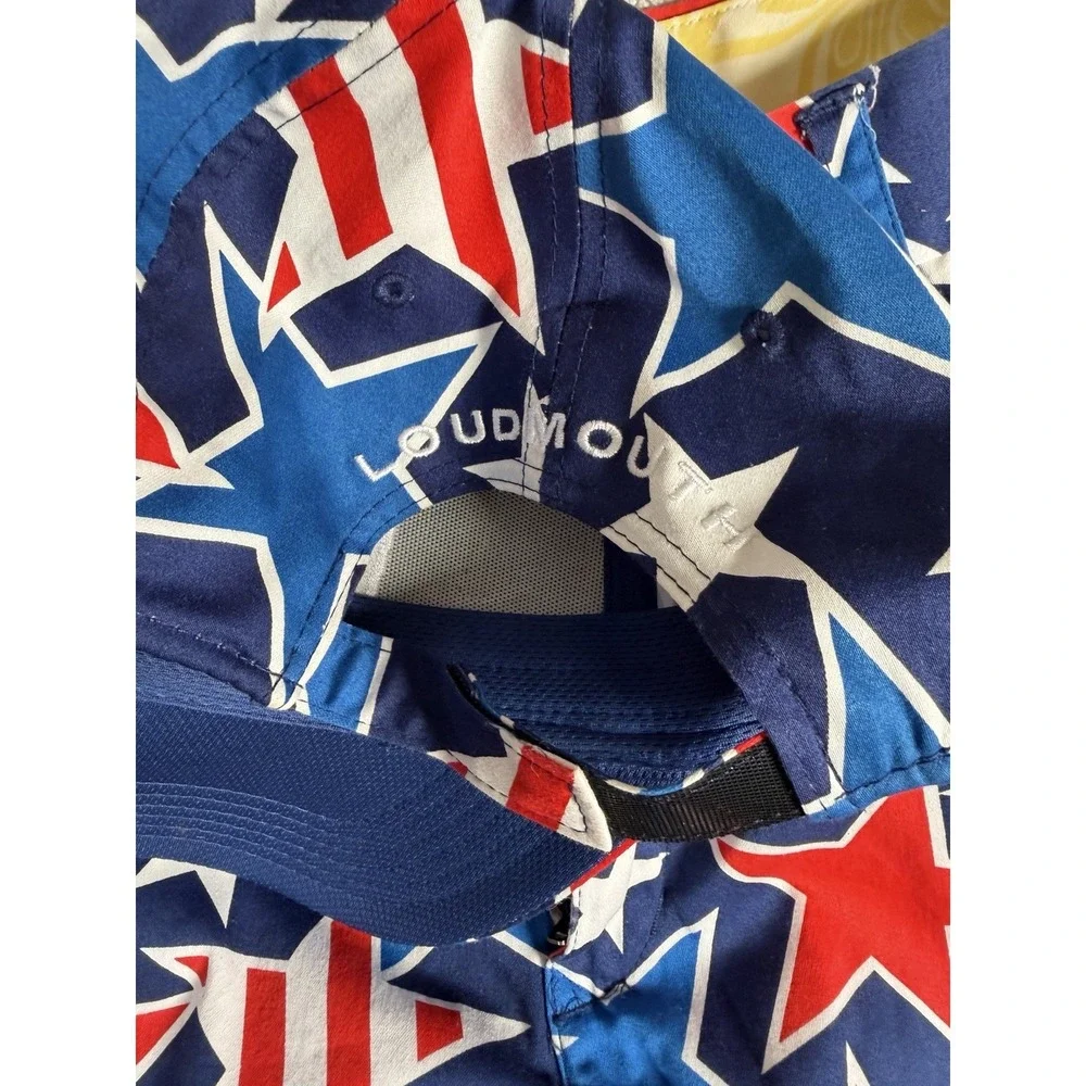 Loudmouth Golf Shorts, Hat Set Red White Blue Stars Patriotic USA Mens 36